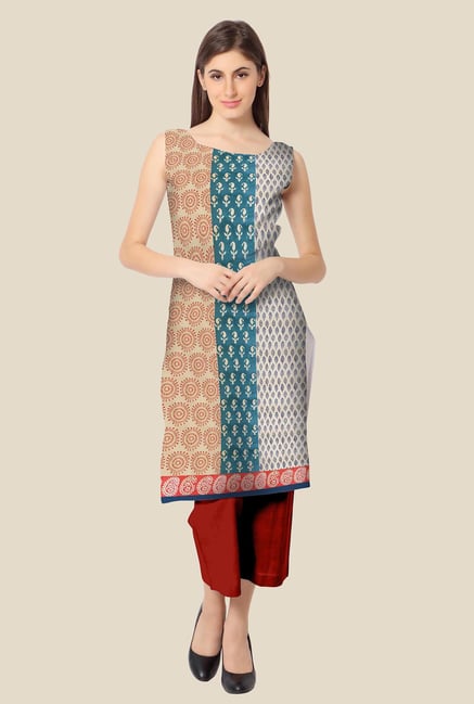 Ahalyaa Multicolor Printed Kurta Ahalyaa Multicolor Printed Kurta