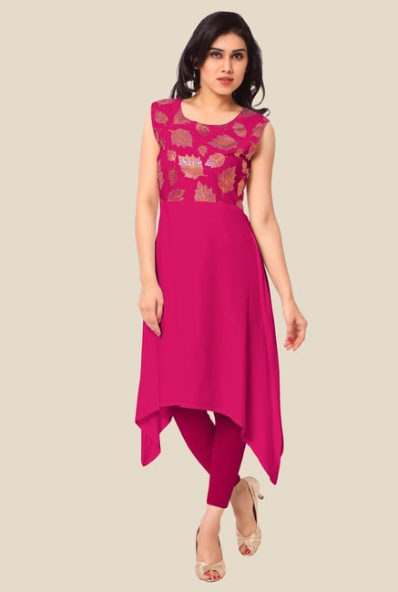 Ahalyaa Magenta Printed Kurta Ahalyaa Magenta Printed Kurta
