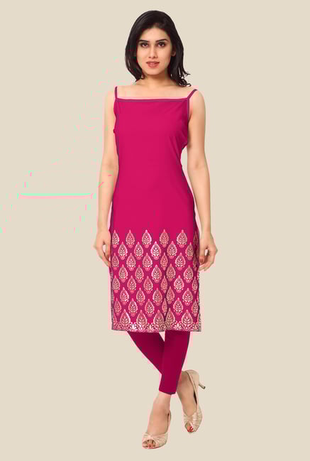 Ahalyaa Magenta Printed Kurta Ahalyaa Magenta Printed Kurta