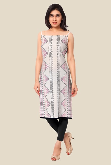 Ahalyaa White Printed Kurta Ahalyaa White Printed Kurta