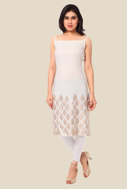 Ahalyaa Off White Printed Kurta Ahalyaa Off White Printed Kurta