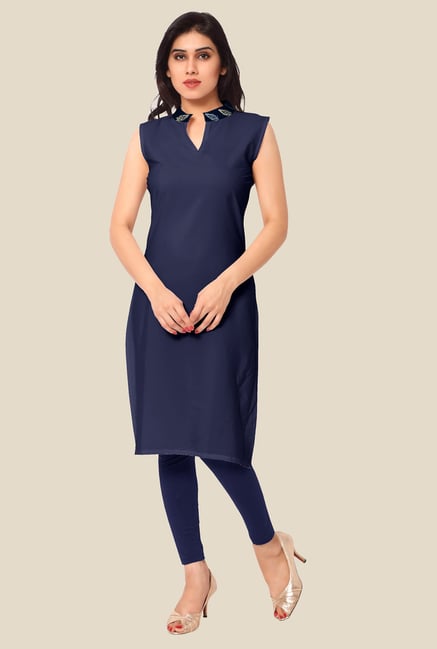 Ahalyaa Indigo Solid Kurta Ahalyaa Indigo Solid Kurta