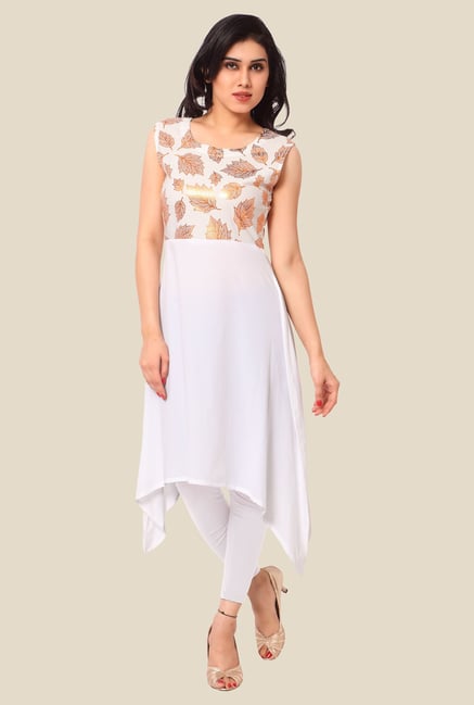 Ahalyaa White Printed Kurta Ahalyaa White Printed Kurta
