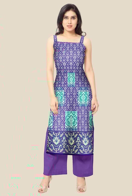 Ahalyaa Purple Printed Kurta Ahalyaa Purple Printed Kurta