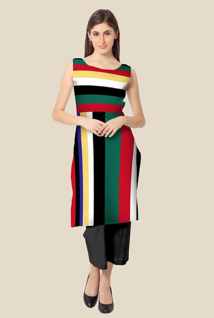 Ahalyaa Multicolor Striped Kurta Ahalyaa Multicolor Striped Kurta