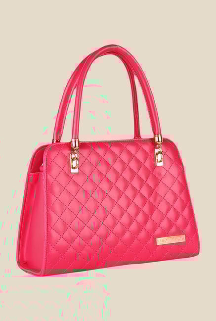 Lino Perros Pink Leather Trapeze Handbag Lino Perros Pink Leather Trapeze Handbag