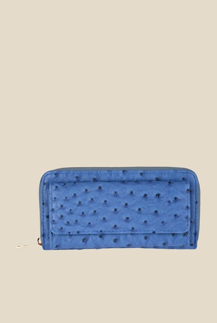 ViE Blue Textured Wallet ViE Blue Textured Wallet