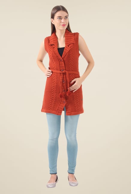 Monte Carlo Orange Crochet Cardigan Monte Carlo Orange Crochet Cardigan