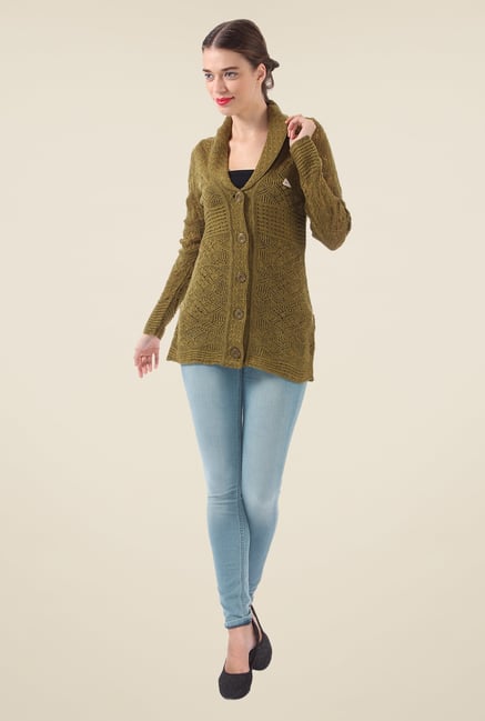 Monte Carlo Olive Solid Cardigan Monte Carlo Olive Solid Cardigan