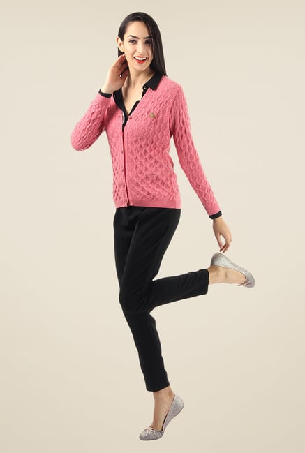Monte Carlo Pink Crochet Cardigan Monte Carlo Pink Crochet Cardigan