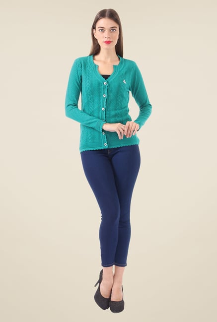 Monte Carlo Teal Crochet Cardigan Monte Carlo Teal Crochet Cardigan