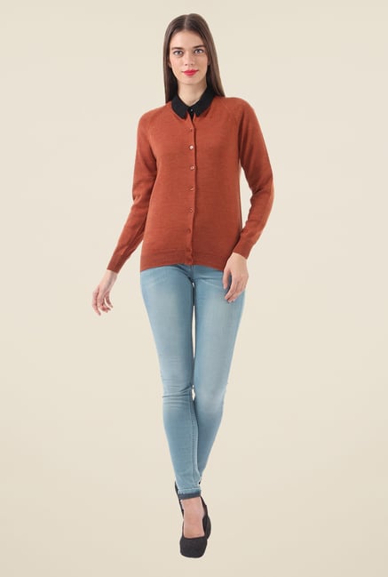 Monte Carlo Brown Textured Cardigan Monte Carlo Brown Textured Cardigan