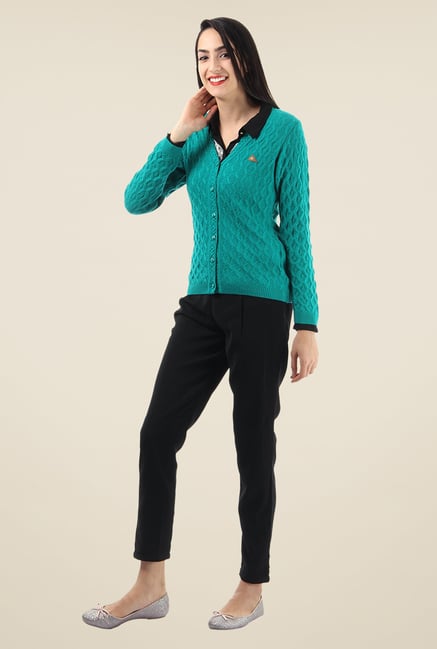 Monte Carlo Teal Crochet Cardigan Monte Carlo Teal Crochet Cardigan