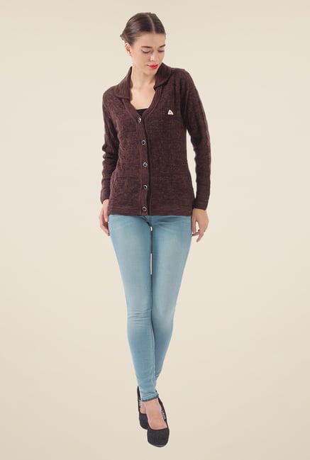 Monte Carlo Brown Solid Cardigan Monte Carlo Brown Solid Cardigan