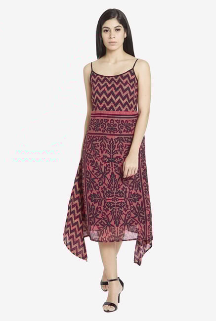 Globus Pink & Black Printed Dress Globus Pink & Black Printed Dress