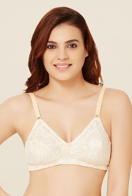 Rosaline by Zivame Beige Embroidered Bra Rosaline by Zivame Beige Embroidered Bra
