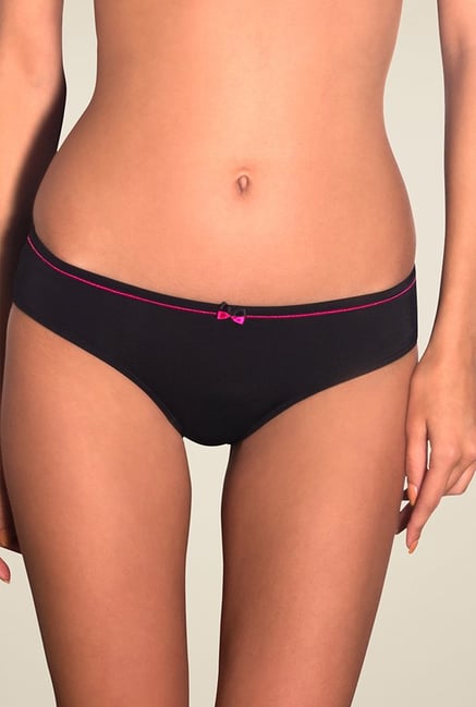 Amante Black Solid Bikini Panty Amante Black Solid Bikini Panty