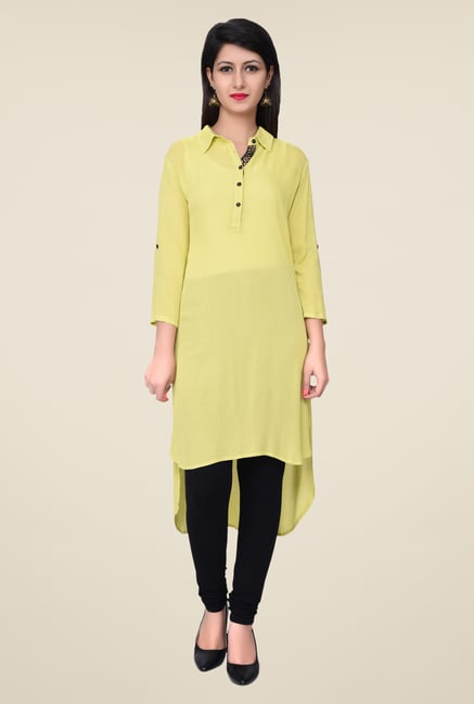 Juniper Lime Solid Kurti Juniper Lime Solid Kurti
