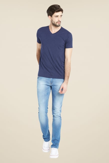 Globus Navy Solid T Shirt Globus Navy Solid T Shirt