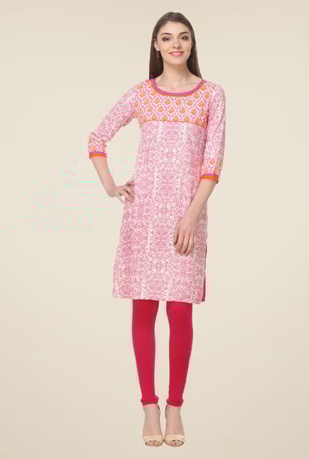 Varanga Pink Printed Kurta Varanga Pink Printed Kurta