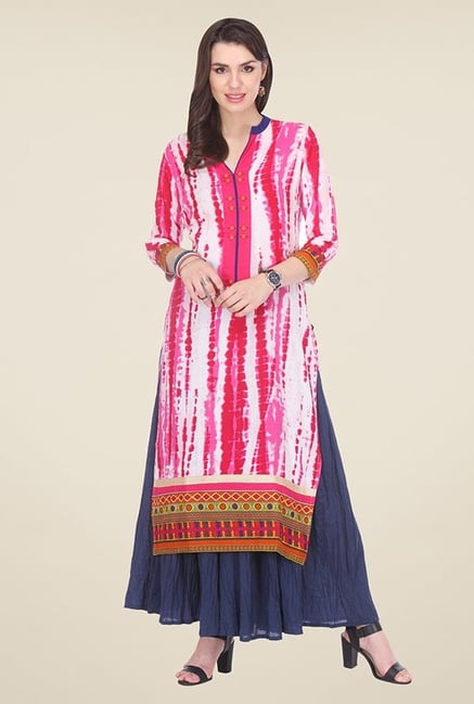 Varanga Pink Printed Kurta Varanga Pink Printed Kurta