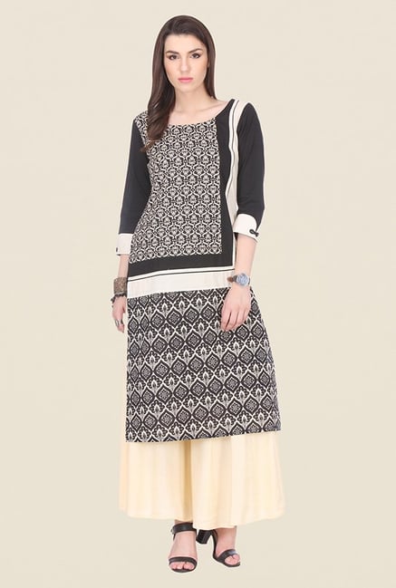 Varanga Black Printed Kurta Varanga Black Printed Kurta