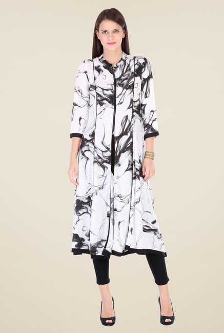 Varanga White Printed Kurta Varanga White Printed Kurta