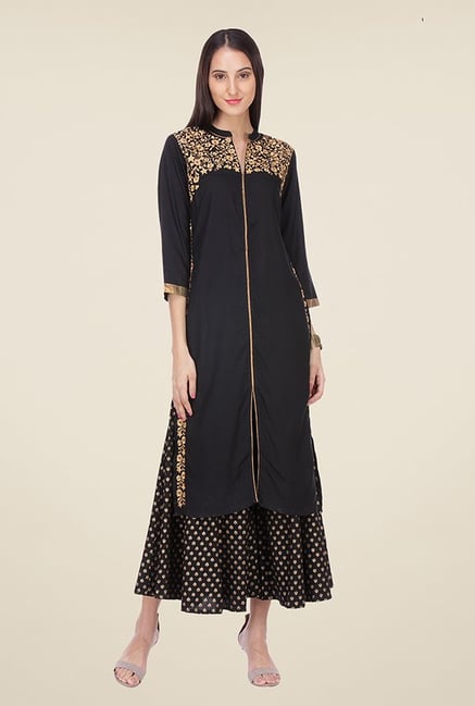 Varanga Black Printed Kurta Varanga Black Printed Kurta