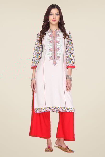 Varanga White Embroidered Kurta Varanga White Embroidered Kurta