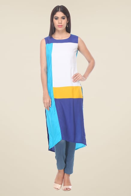 Varanga White Solid Kurta Varanga White Solid Kurta