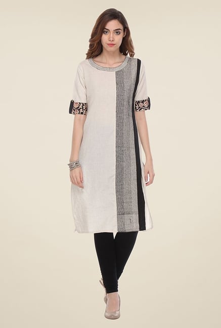Varanga White Printed Kurta Varanga White Printed Kurta