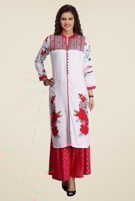 Varanga White Printed Kurta Varanga White Printed Kurta