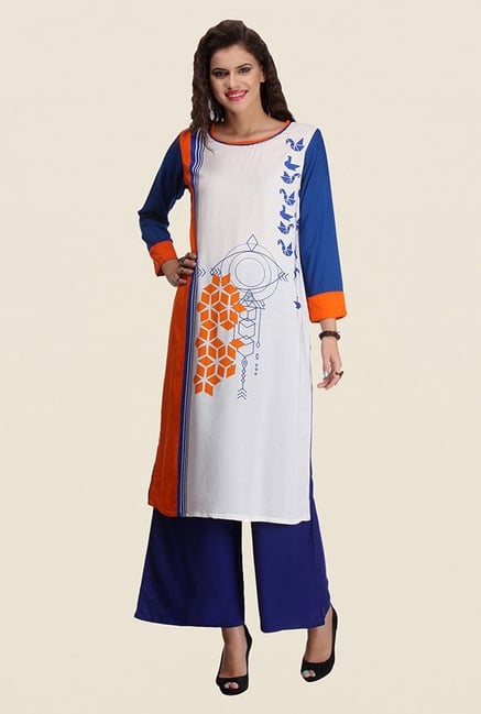 Varanga White Printed Kurta Varanga White Printed Kurta