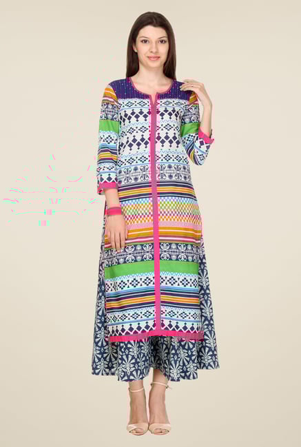 Varanga Multicolor Printed Kurta Varanga Multicolor Printed Kurta