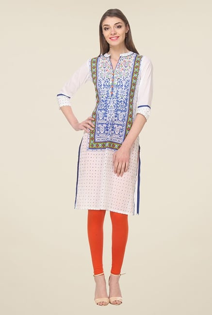 Varanga White Printed Kurta Varanga White Printed Kurta
