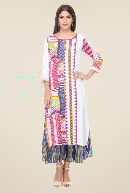 Varanga White Printed Kurta Varanga White Printed Kurta