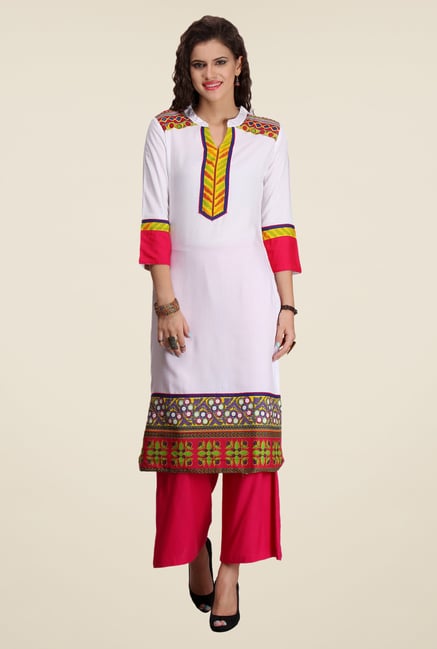 Varanga White Printed Kurta Varanga White Printed Kurta