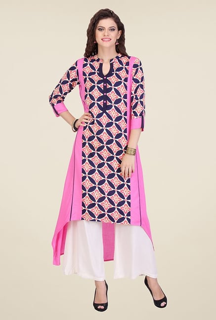 Varanga Pink Printed Kurta Varanga Pink Printed Kurta