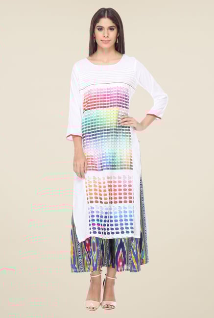 Varanga White Printed Kurta Varanga White Printed Kurta