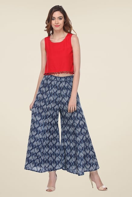 Varanga Navy Printed Palazzo Varanga Navy Printed Palazzo