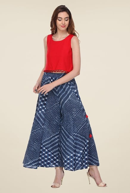 Varanga Navy Printed Palazzo Varanga Navy Printed Palazzo