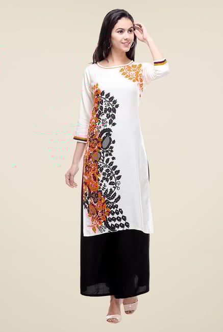 Varanga White Printed Kurta Varanga White Printed Kurta