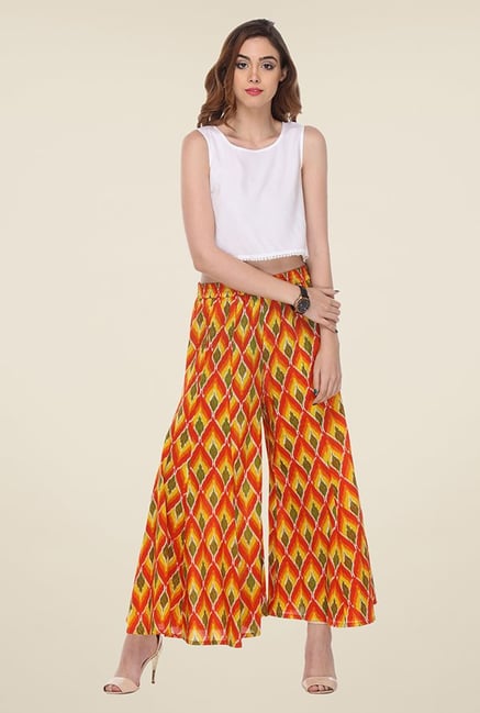 Varanga Orange Printed Palazzo Varanga Orange Printed Palazzo