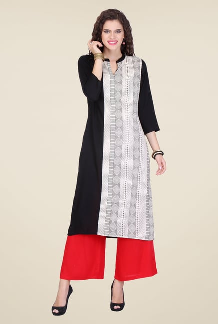 Varanga Black Printed Kurta Varanga Black Printed Kurta