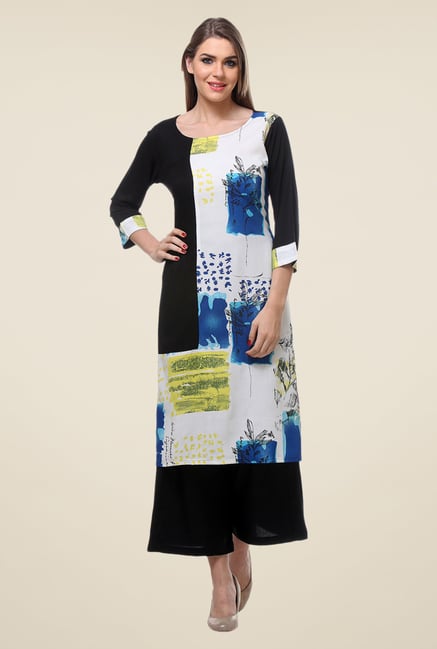 Varanga Black Printed Kurta Varanga Black Printed Kurta