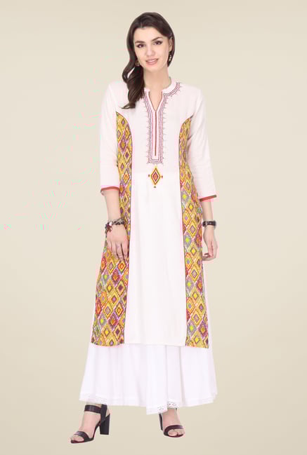 Varanga White Embroidered Kurta Varanga White Embroidered Kurta