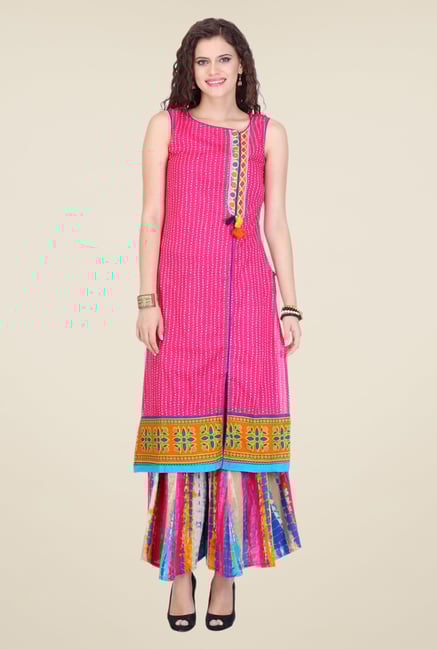 Varanga Pink Printed Kurta Varanga Pink Printed Kurta
