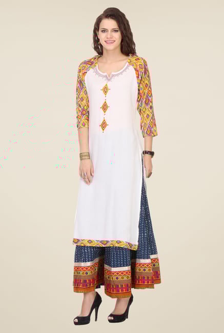Varanga White Embroidered Kurta Varanga White Embroidered Kurta