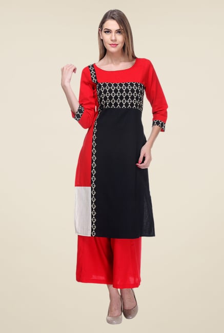 Varanga Black Printed Kurta Varanga Black Printed Kurta