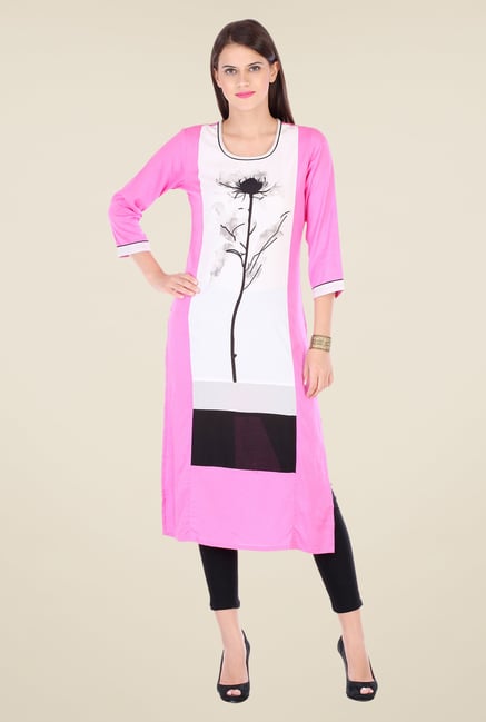 Varanga Pink Printed Kurta Varanga Pink Printed Kurta